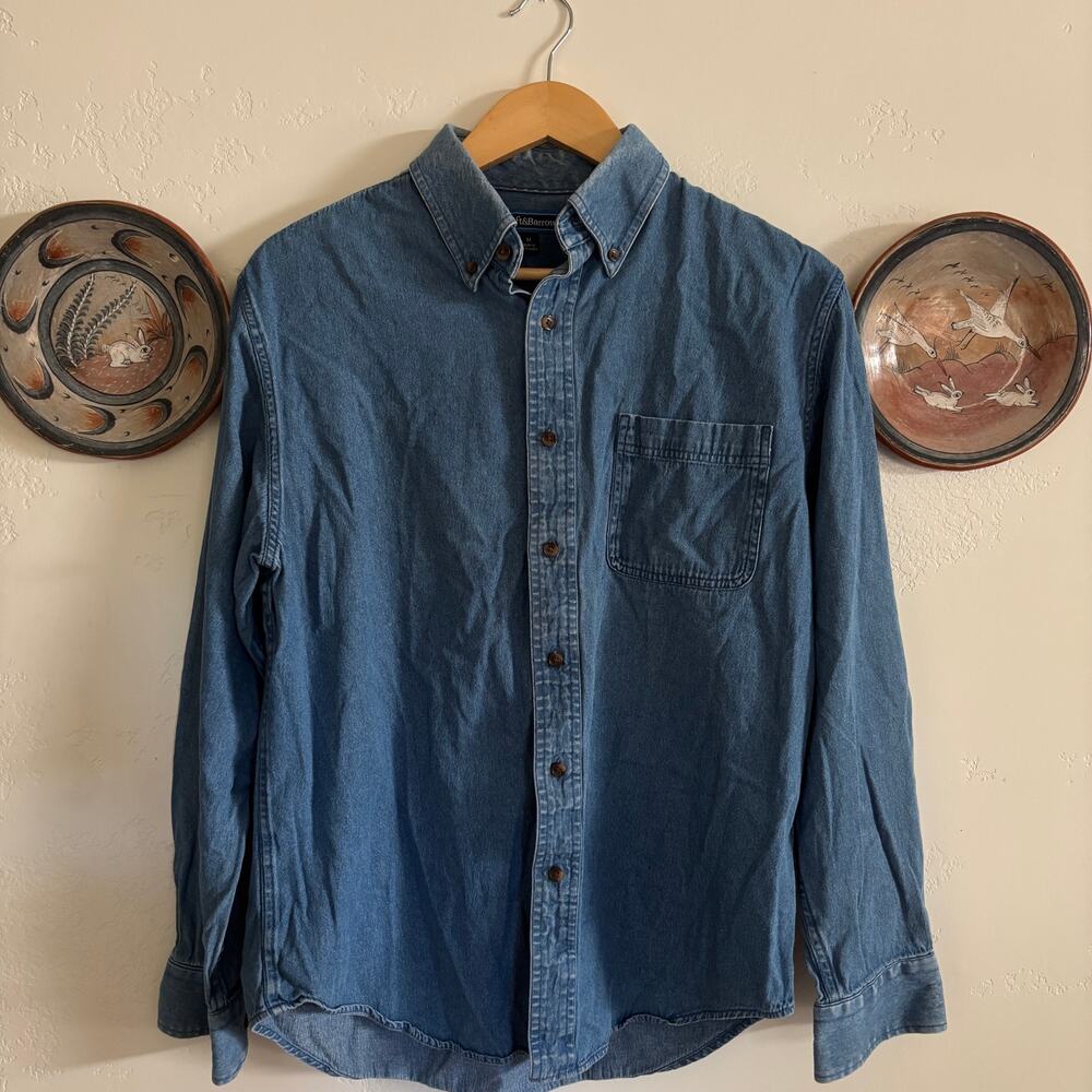 Croft & Barrow Denim Men's Button Up Early 2000's